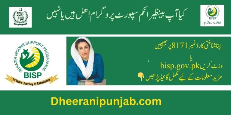 8171 Check Your BISP online Payment Status