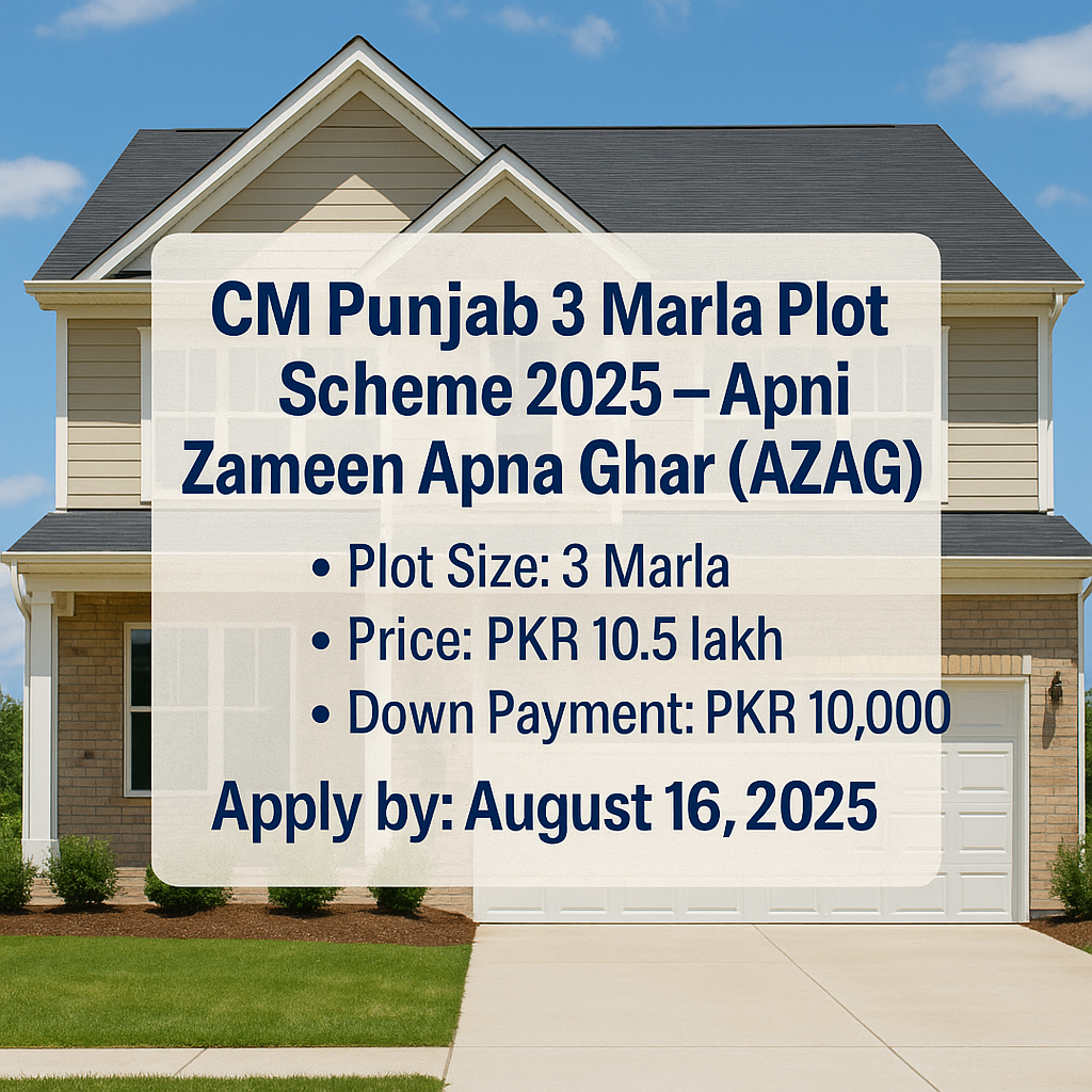 CM Punjab 3 Marla Free Plot Scheme 2025