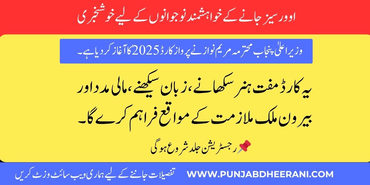 CM Punjab Pawaz Card 2025