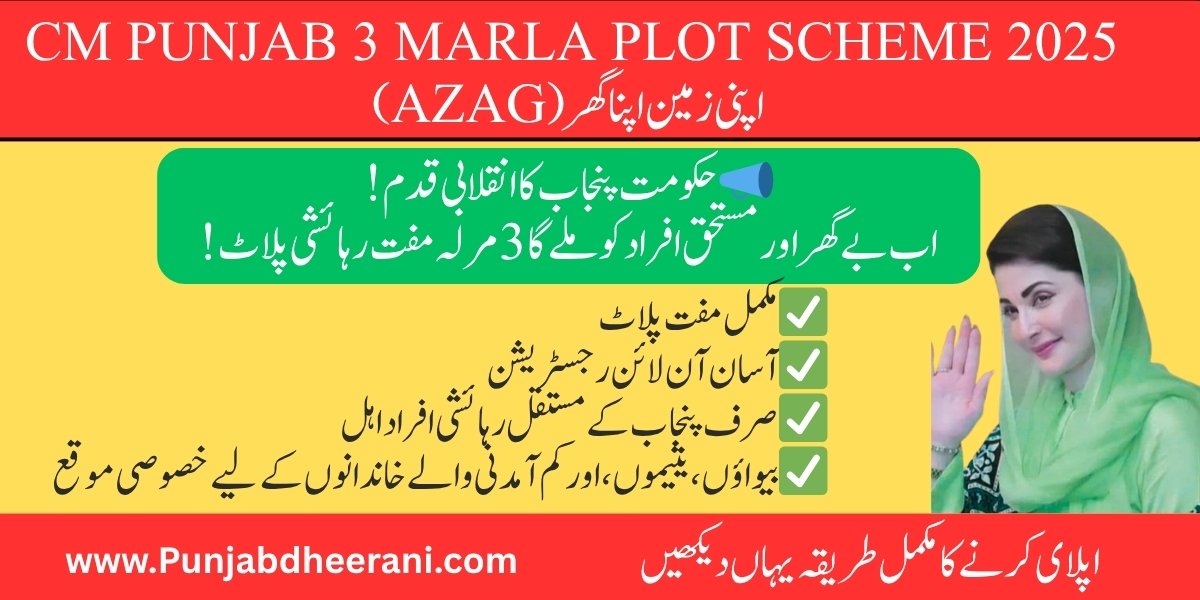 CM Punjab 3 Marla Plot Scheme 2025