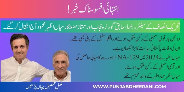 Mian Azhar Father of Hammad Azhar PTI