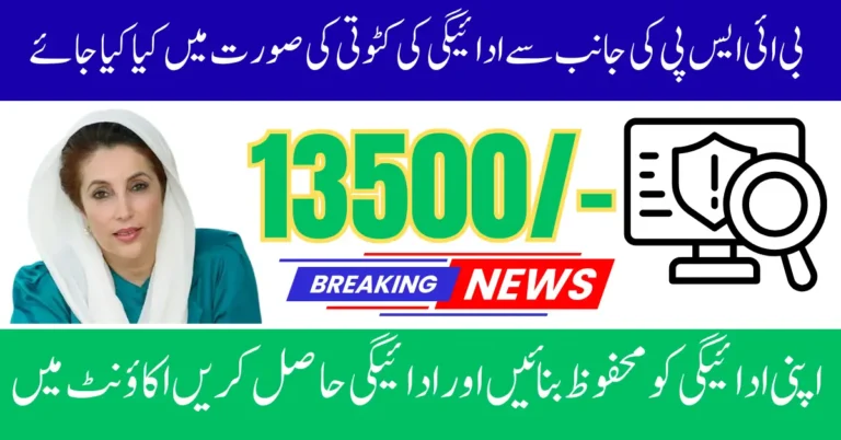 BISP 8171 Payment Deduction Complaint System Get Rs. 13,500 in Your Account Complete Full Guide