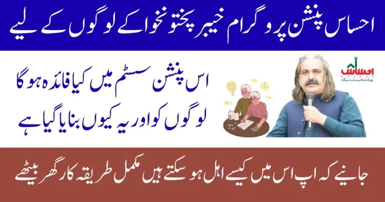 Ehsaas e-Pension Portal 2026 Apply Online for Pension Without Office Visits