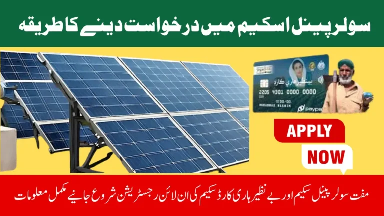 How to Apply for the Free Solar Panel Scheme for Farmers with 80 Percent Subsidy and Benazir Haari Card Update