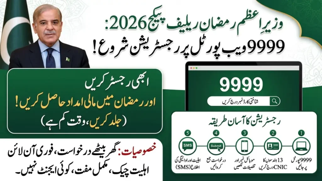 9999 Web Portal Registration Started For PM Ramzan Relief Package