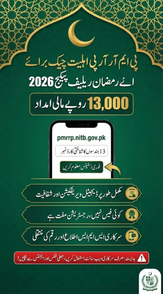 Pmrrp Eligibility Check For Ramzan Relief Package 2026